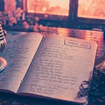 Chanson autobiographique : micro, carnet et cassette audio