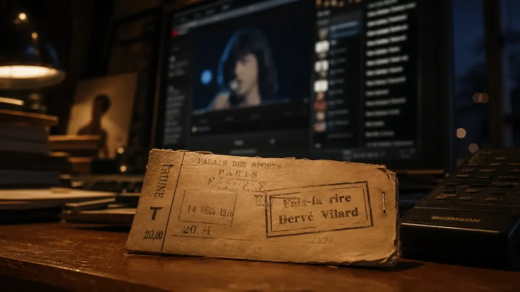 Billet “Fais la rire” Hervé Vilard, vidéo et repère 1969
