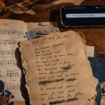 Noel j ai mal au coeur paroles : cahier froissé et recherche smartphone