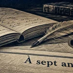 Poésie a sept ans Anne Sylvestre, cahier et plume d’oie