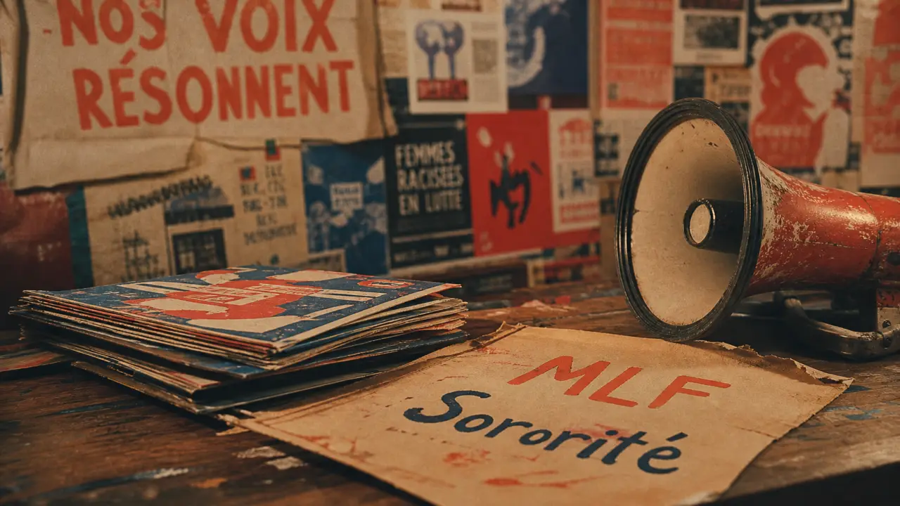 Chanson féministe française MLF Sororité, tirage risograph