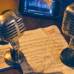 Duo féminin chanson française : deux micros vintage pour karaoké ou playlist calme