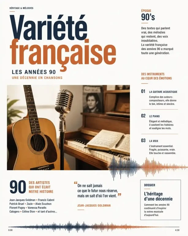 La variété française des années 90 et ses tubes incontournables