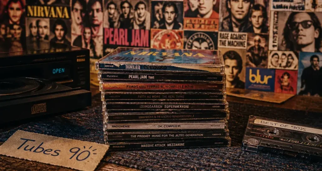 Les 100 plus grands tubes des années 90 : CD et cassettes rétro