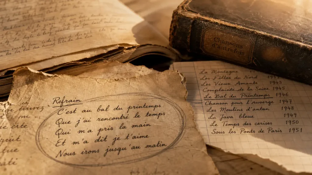 Paroles de vieilles chansons d’autrefois : classer par époque pour retrouver un titre oublié