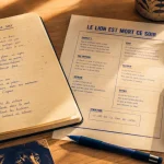 Parole le lion est mort ce soir : paroles manuscrites et PDF à côté du Roi Lion et Pow Wow