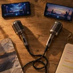 Duo chanson française : deux micros vintage pour chanter à deux