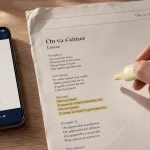 On va s’aimer paroles sur smartphone et PDF