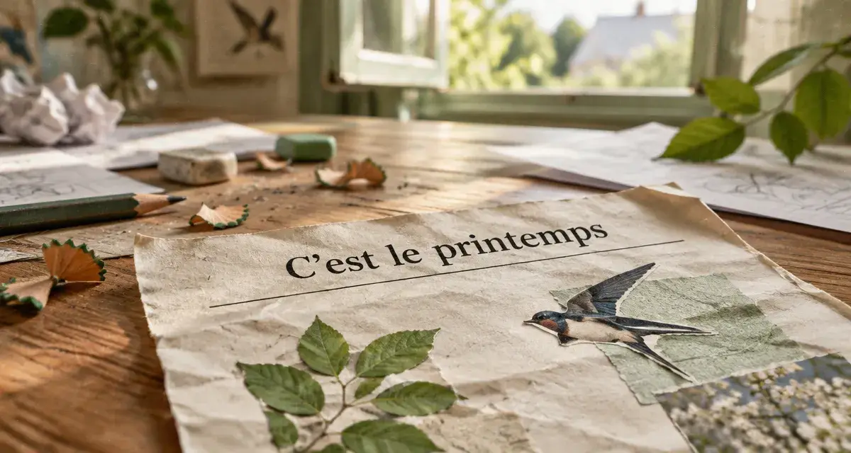 C’est le printemps paroles : fiche imprimée de comptine