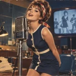 Chanteuse francaise année 60 Yé-yé en studio radio