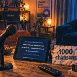 Karaoké français 1000 chansons, paroles sur écran en salon