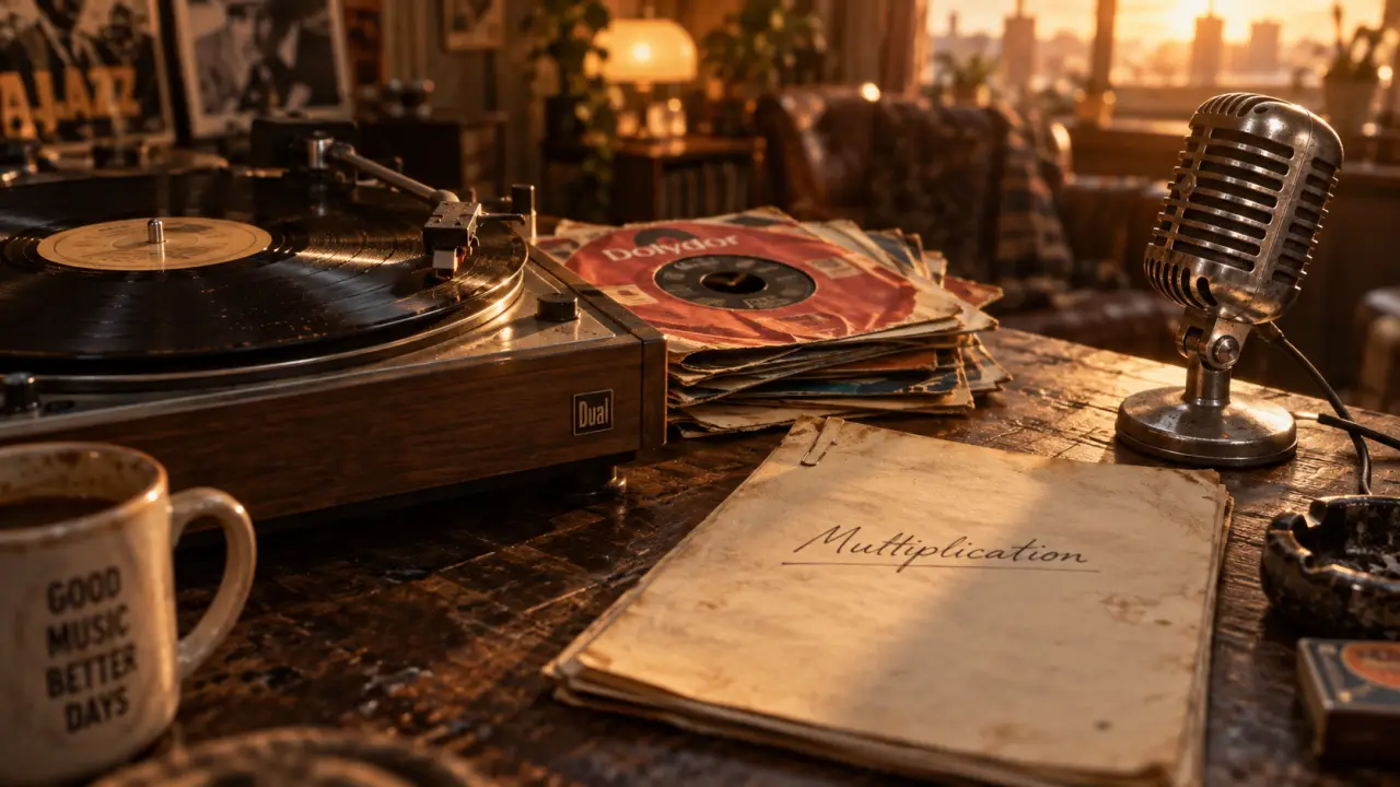 Lucky Blondo aujourd’hui : tourne-disque et pochettes 45 tours à Concarneau