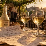 Verres de vin blanc avec petit vin blanc, paroles de Lina Margy